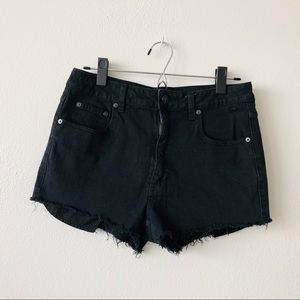 Aritzia High Rise Black Cut Offs - Size 29